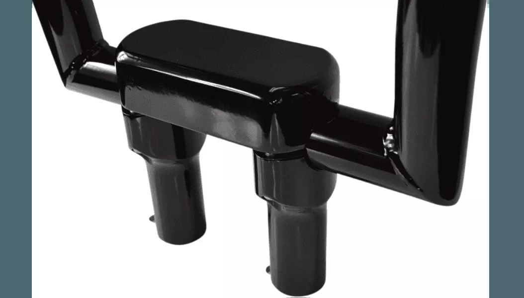 L.A. Choppers Hefty Handlebar Riser/Top Clamp Kit for 1-1/4" Clamp Area -4" Tall, Black