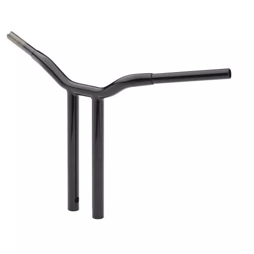 LA Choppers 1-1/4" Welded Kage Fighter 16" T-Bar Handlebars - Gloss Black