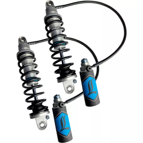 Legend Revo-Arc Remote Reservoir Coil Shocks for 1999-2008 Harley Touring - Clear