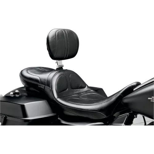 LePera Maverick Daddy Long Legs Seat w/ Backrest for 2008-2023 Harley Touring - Stitch