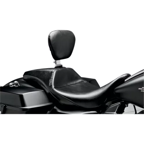 LePera Outcast Daddy Long Legs Seat w/ Backrest for 2008-2023 Harley Touring - Smooth