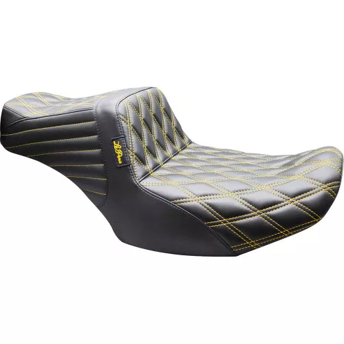 LePera Tailwhip Double Diamond Seat for 2008-2023 Harley Touring - Gold