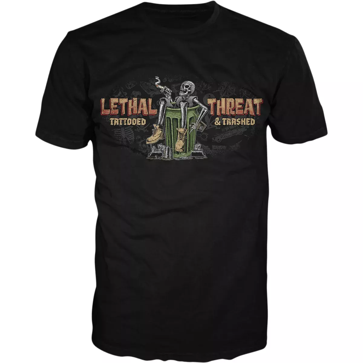 LETHAL THREAT 3030-21525 LT20892XXL Tattooed & Trashed T-Shirt black - 2xl