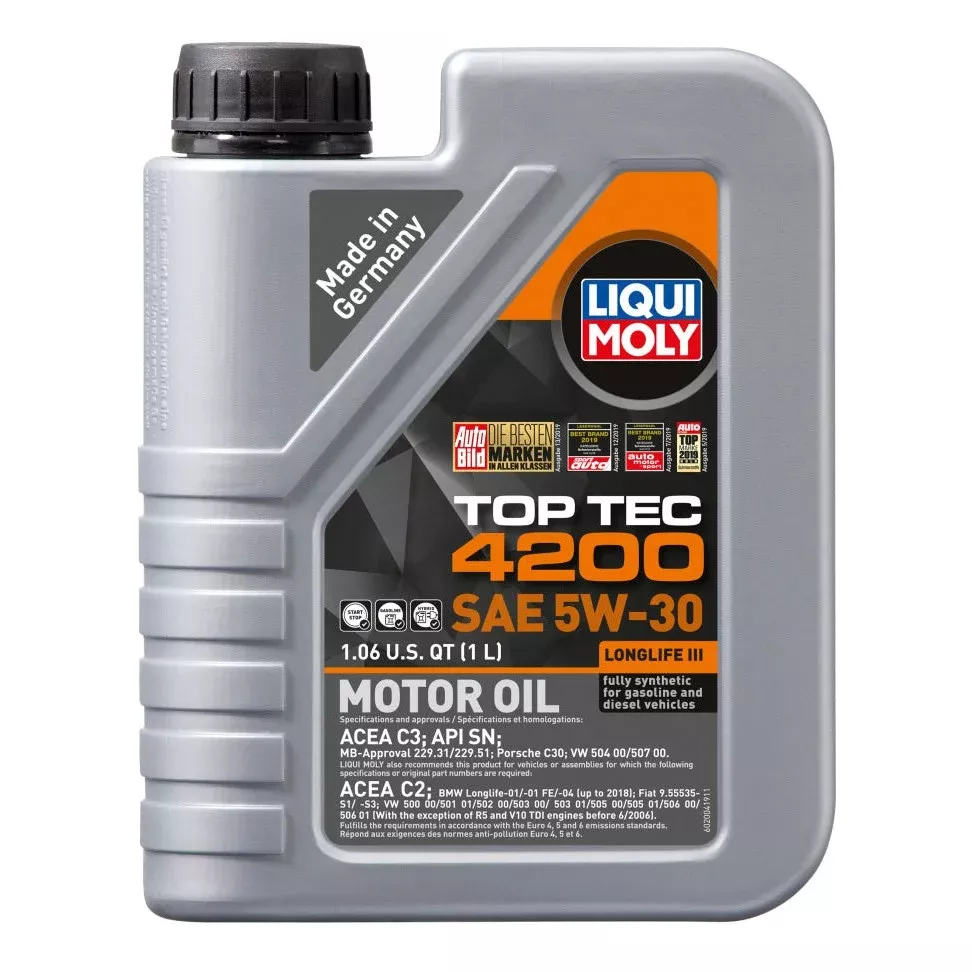 Liqui Moly 1L Top Tec 4200 New Generation SAE 5W30 Motor Oil 2004