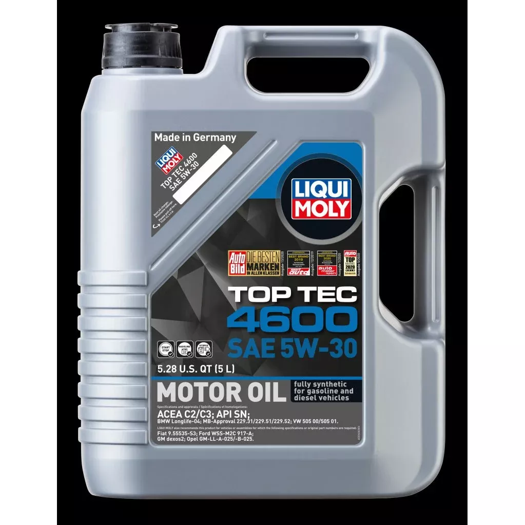Liqui Moly 5L Top Tec 4600 SAE 5W30 Motor Oil 20448