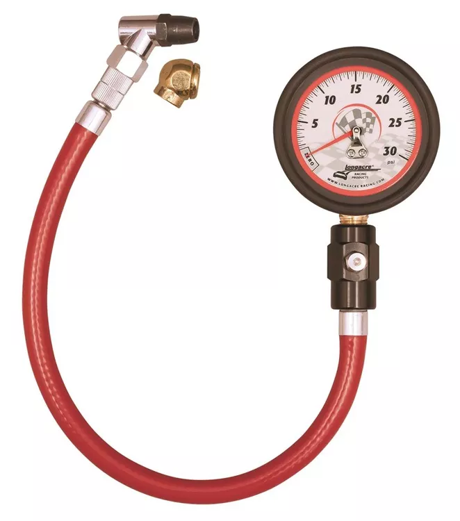 Longacre Deluxe 2-1/2'' Tire Gauge (0-30 PSI by 1/4 lb) Glow-In-The-Dark