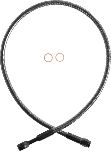 Magnum KARBONFIBR 25" Front Upper Brake Line Kit 180 Deg ABS Harley & Custom