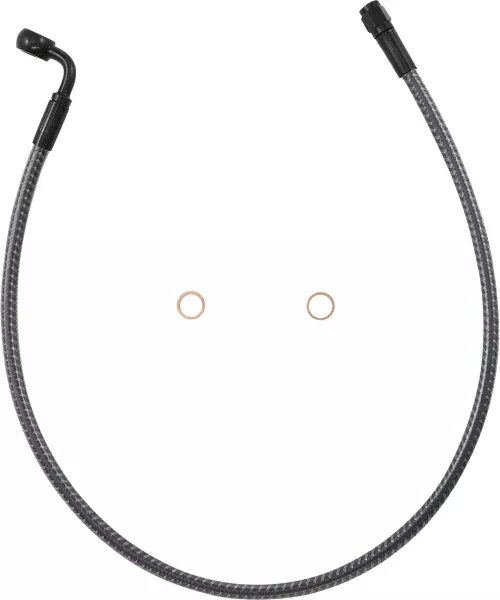 Magnum KARBONFIBR 26" Front Upper Brake Line Kit 90 Deg ABS Harley & Custom
