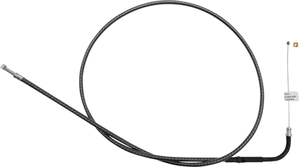 Magnum KARBONFIBR 42 1/2" Throttle Cable Smooth 90 Degree Harley Big Twin 84-17