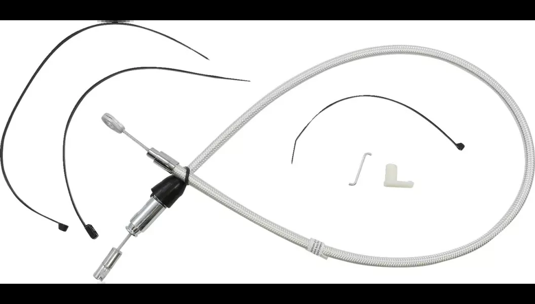 Magnum Quick Connect Braided 32" Upper Clutch Cable Sterling Chromite 18-23 Softail