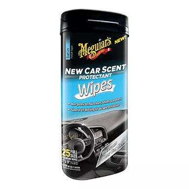 Meguiar’s G4200 New Car Scent Protectant Wipes, 30 Wipe Pack