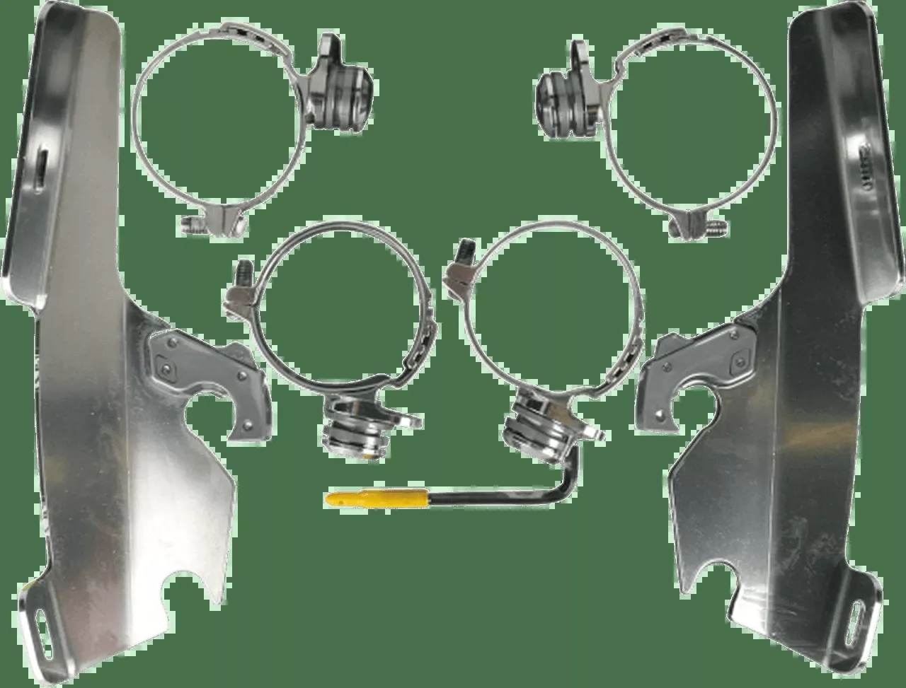 Memphis Shades Fats/Slim No-Tool Windshield Mounting Hardwarefor VTX 1800'04-up (covered forks)