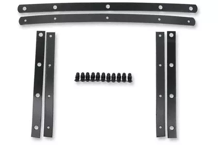 Memphis Shades Fats & Slim Windshield Straps Slim, Black E-coated