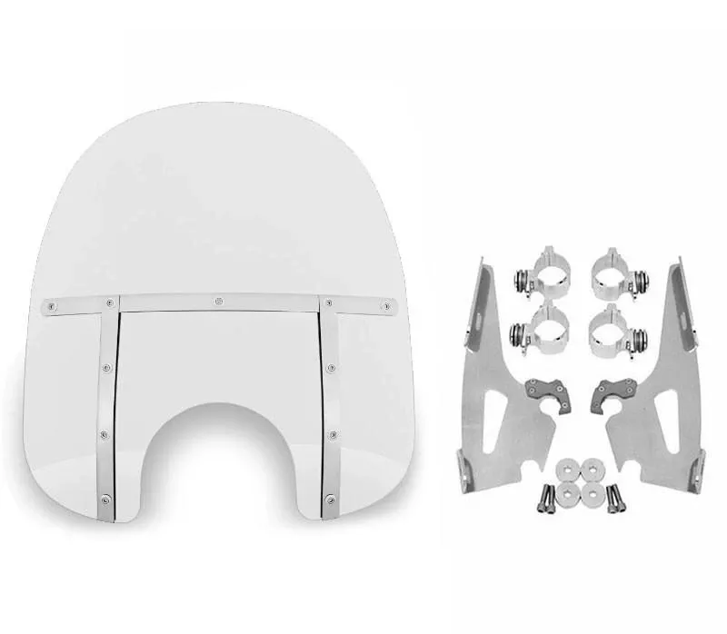 Memphis Shades Fats Windshield Package Windshield & Mounting Hardware for '07-24 Kawasaki Vulcan 900 Classic
