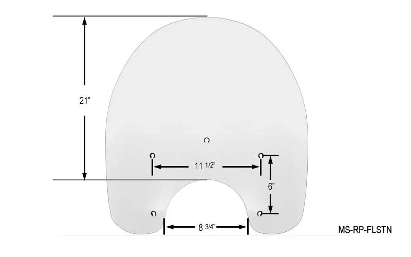 Memphis Shades Replacement Plastic '05-17 FLS/FLSTN, '00-17 FLSTF '06 FLST with Detachable King Size Horseshoe Style Windshields