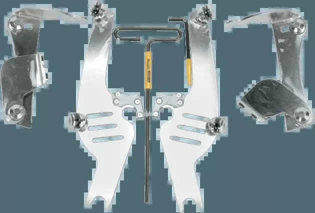 Memphis Shades Sportshield No-Tool Windshield Mounting Hardware for VTX 1300 R/S '03-up (w/ Covered Forks)