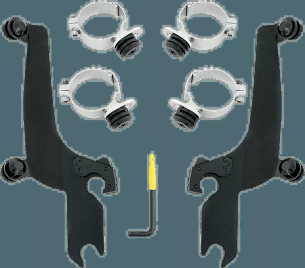 Memphis Shades Sportshield Windshield Mounting Hardware for Sabre 1300 -Black