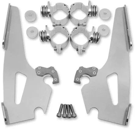 MemphisShadesBatwing Windshield Mounting Kit for VLX 600 '88-07-Polished FAIRING AND WINDSHIELD NOT INCLUDED