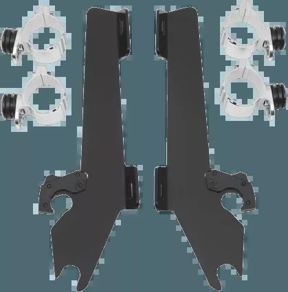 MemphisShadesBatwing Windshield Mounting Kit for VTX1300 w/ exposed forks'04-08-Black FAIRING AND WINDSHIELD NOT INCLUDED