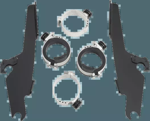 MemphisShadesBatwing Windshield Mounting Kit for Vulcan 900 Custom '07-Up-Polished FAIRING AND WINDSHIELD NOT INCLUDED