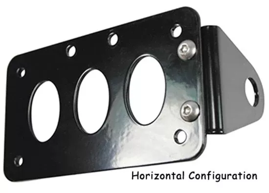 Mid USA 13129 V-Factor Chrome Side Mount License Plate Bracket Harley Metric