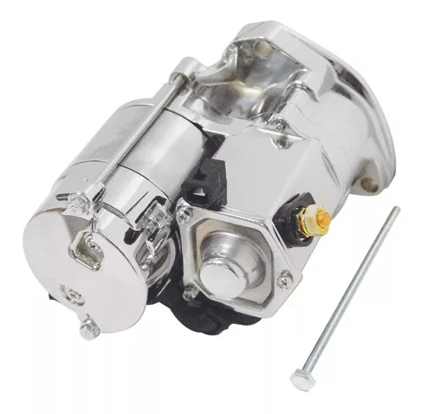 Mid USA 17092 V-Factor Chrome High Torque Starter Motor 89-06 Harley Big Twin
