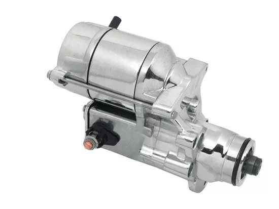 Mid USA 17093 V-Factor Chrome High Torque Starter Motor 06-17 Harley Big Twin