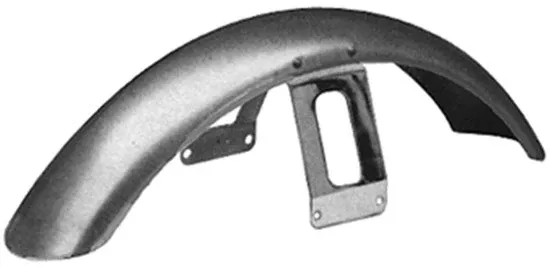 Mid USA 22414 V-Factor Steel Front 21 Wheel Fender w/ Chrome Bracket Harley FX