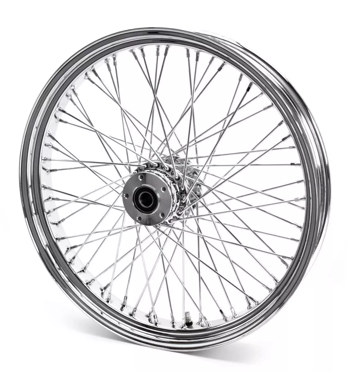 Mid USA V-Factor 51687 Chrome 60 Spoke Wheel Billet Hub 23" x 3" 00-07 Touring