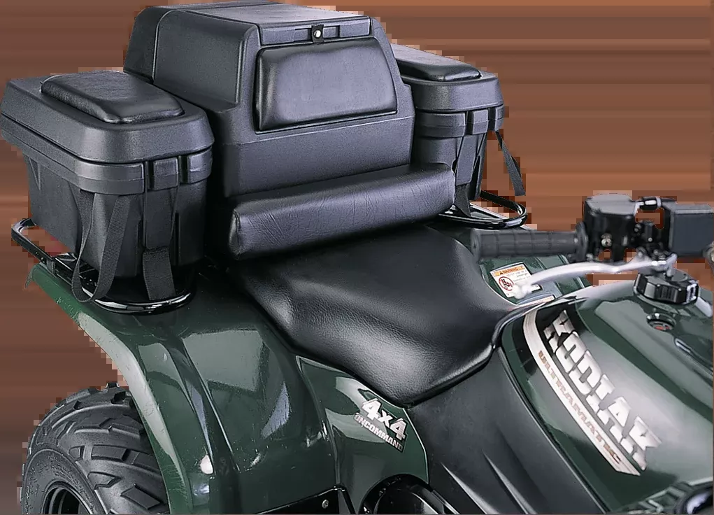 Moose Black Executive ATV Rear Cargo Rack Storage Trunk Box & Seat