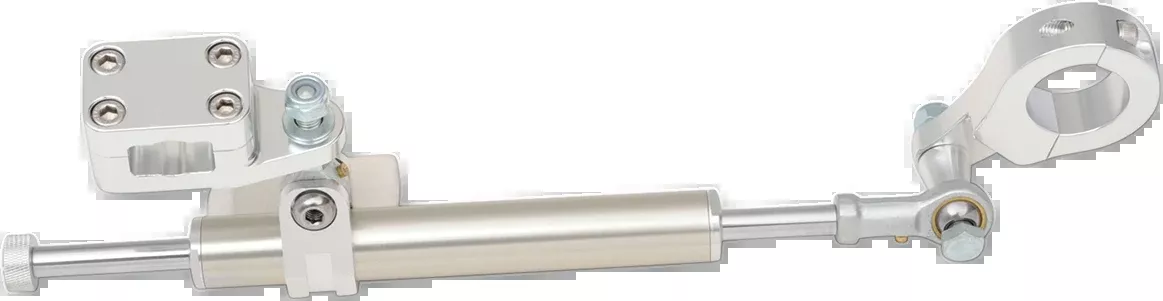 Moose Offroad 11-Way Steering Stabilizer – Rebuildable – Silver-BTS-ERB54-S