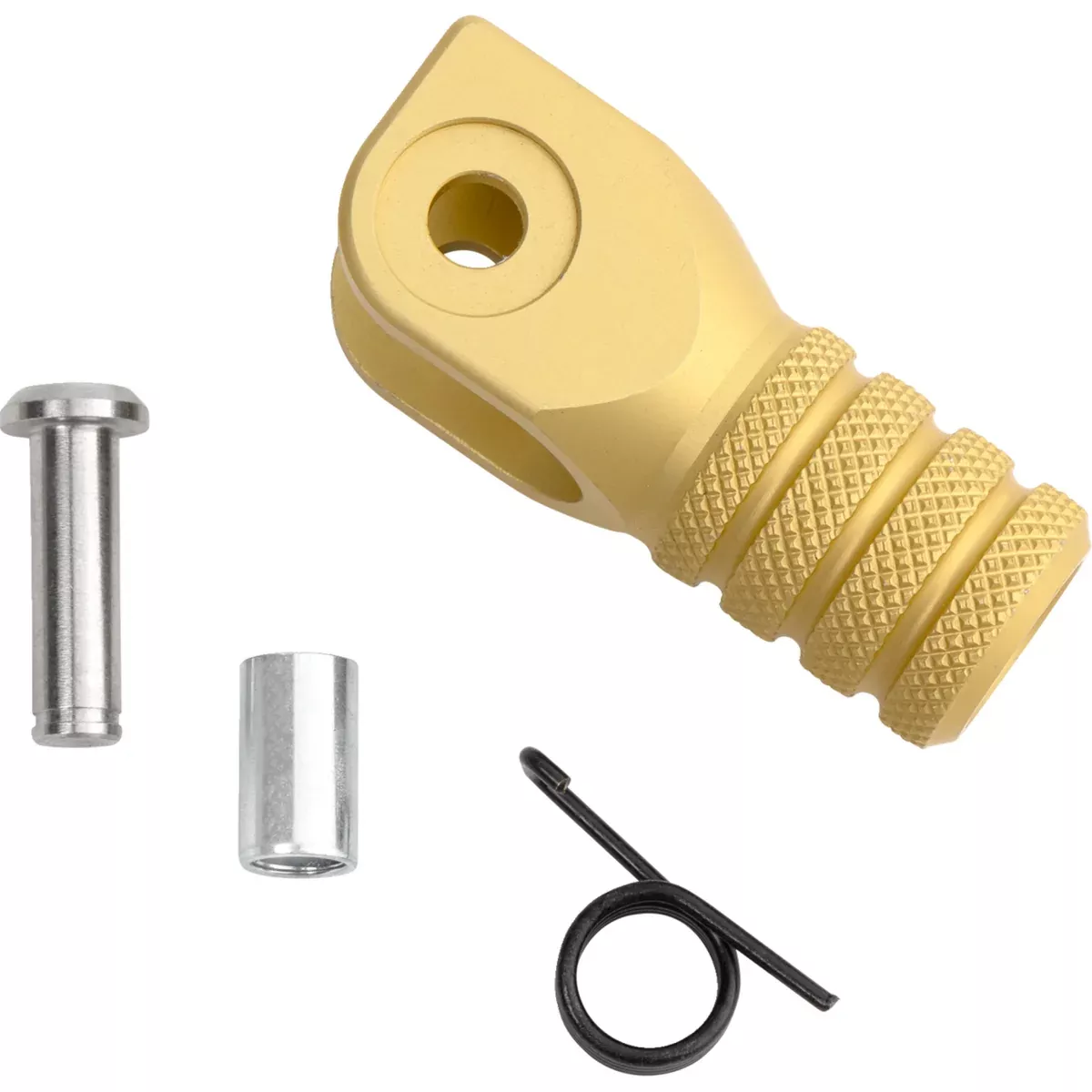 MOOSE OFFROAD 1602-1641 81-0000-02-50 Knurled Shift Tip Knurled Shift Lever Tip – 0 mm – Gold