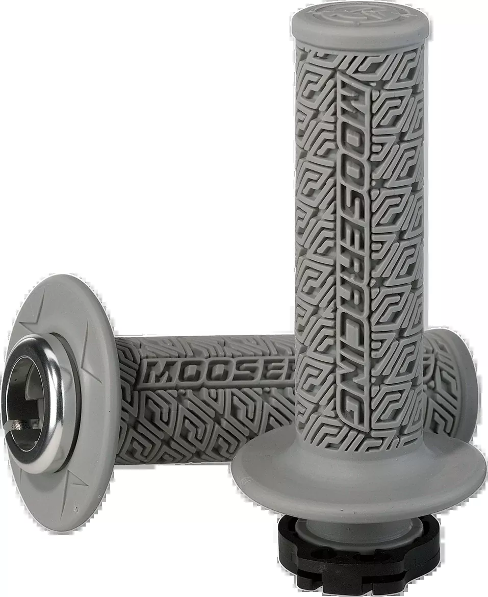 Moose Offroad 36 Series Lock-On Grips – Gray/Silver-B36MRG-S
