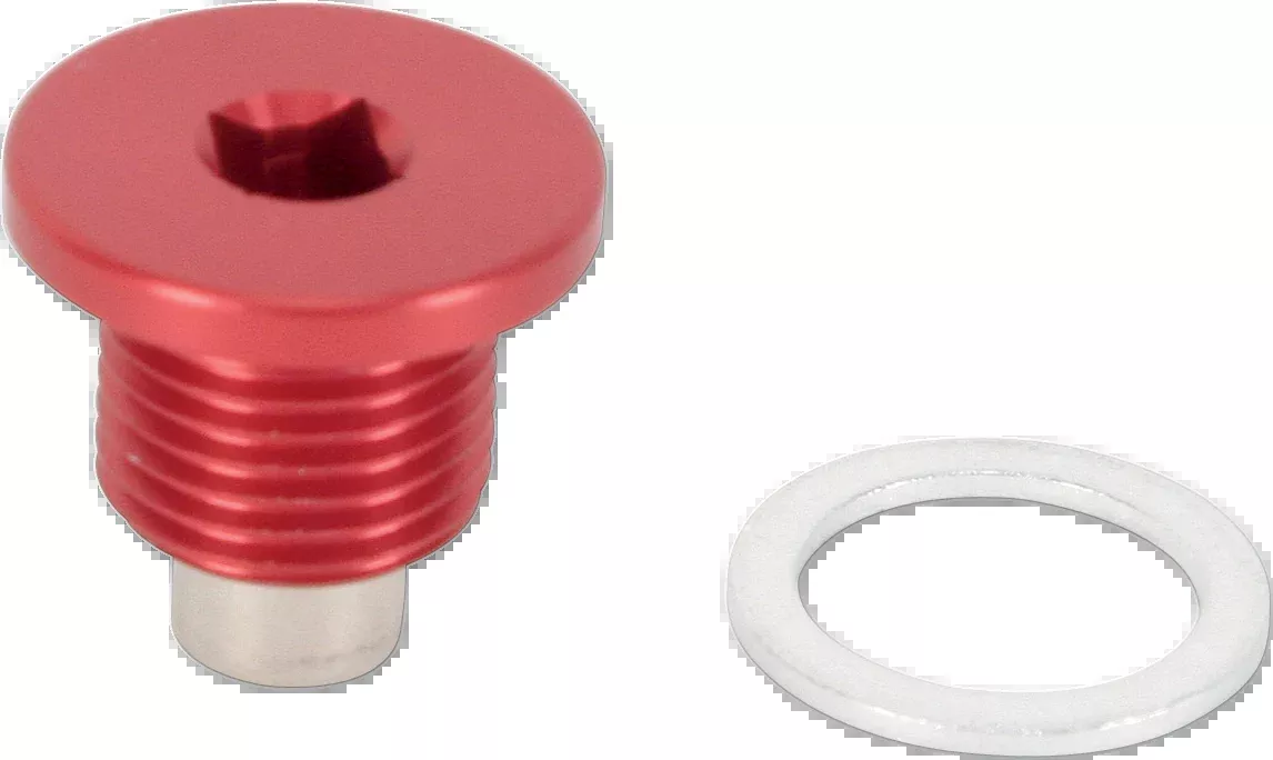 Moose Offroad Magnetic Drain Plug – Red – Husqvarna-DP126