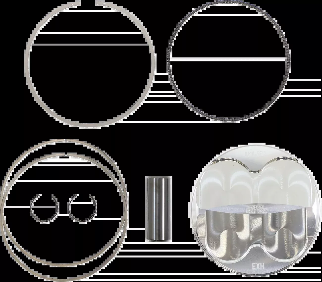 Moose Offroad Piston Kit - 96.00 mm - Honda-MPX2181B
