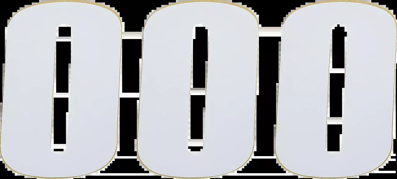 Moose Offroad Race Number 0 – White – 4.5″-80000