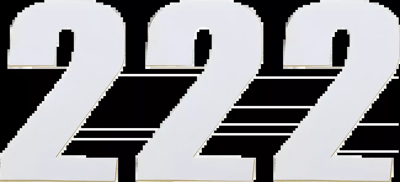 Moose Offroad Race Number 2 – White – 4.5″-80002