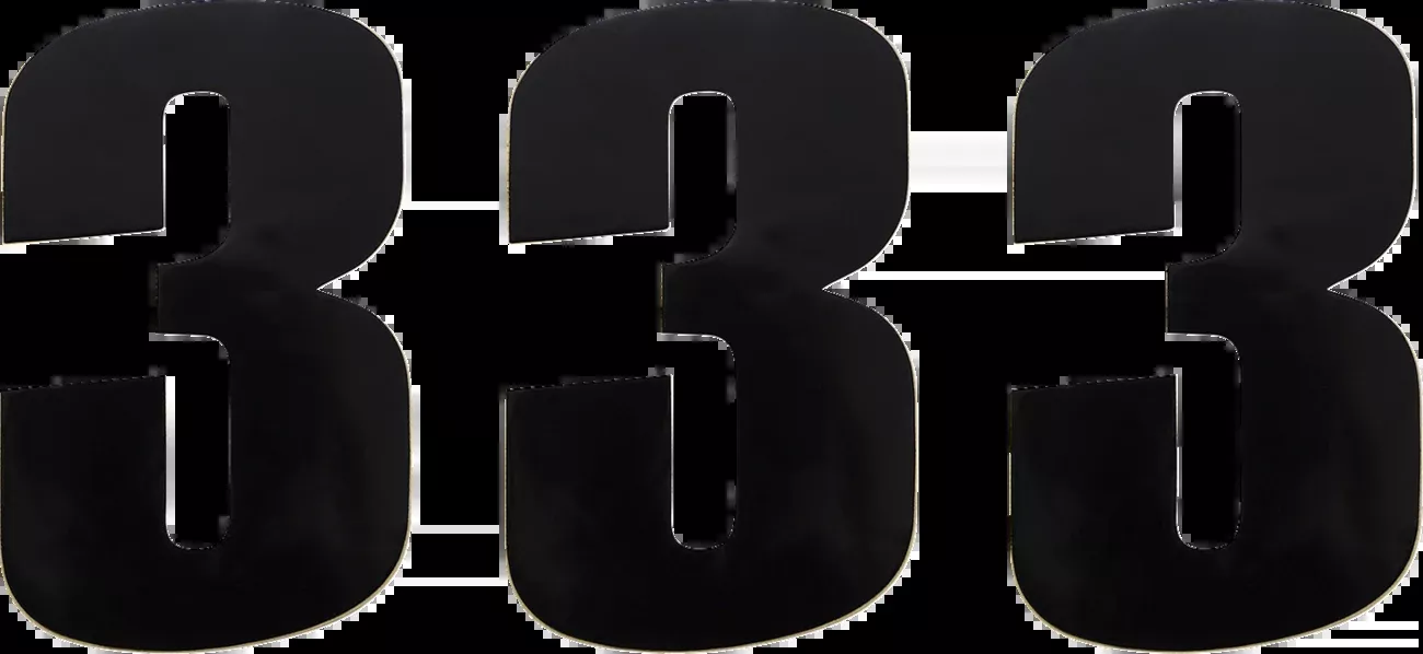 Moose Offroad Race Number 3 - Black - 6"-80113