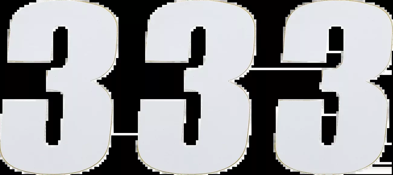 Moose Offroad Race Number 3 – White – 4.5″-80003