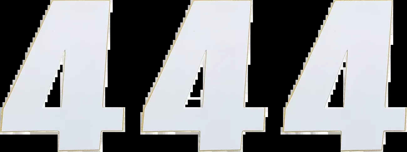 Moose Offroad Race Number 4 – White – 4.5″-80004