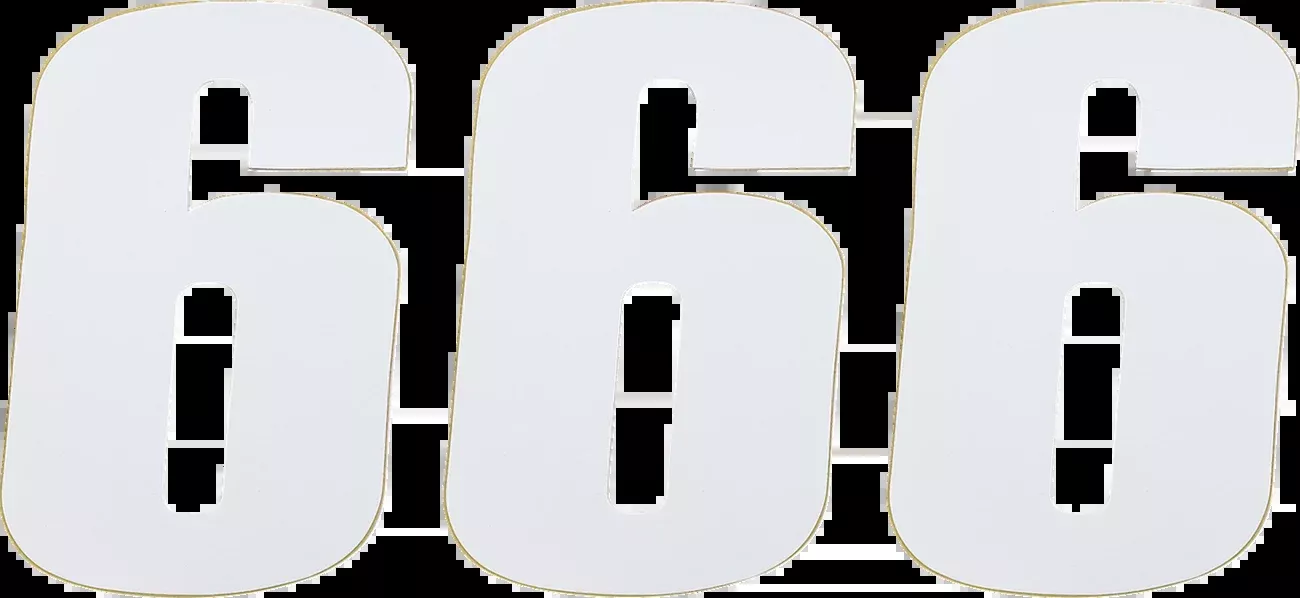 Moose Offroad Race Number 6 – White – 4.5″-80006