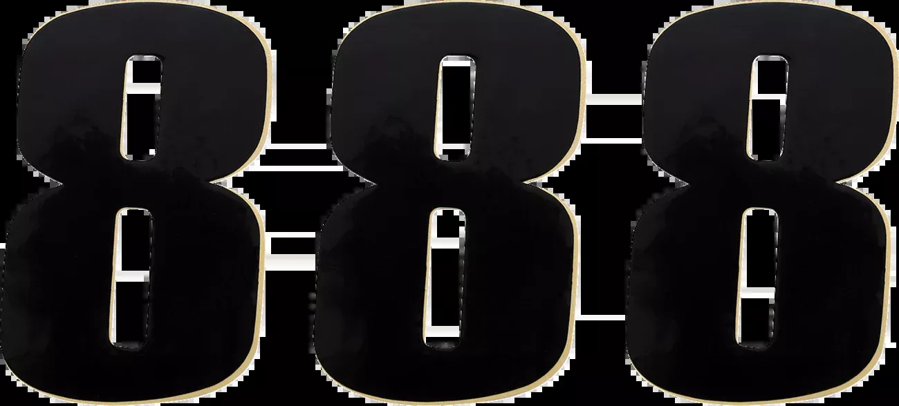 Moose Offroad Race Number 8 – Black – 4.5″-80018