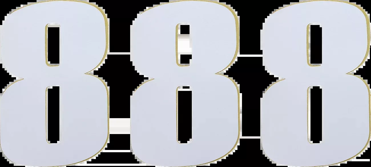 Moose Offroad Race Number 8 – White – 6″-80108