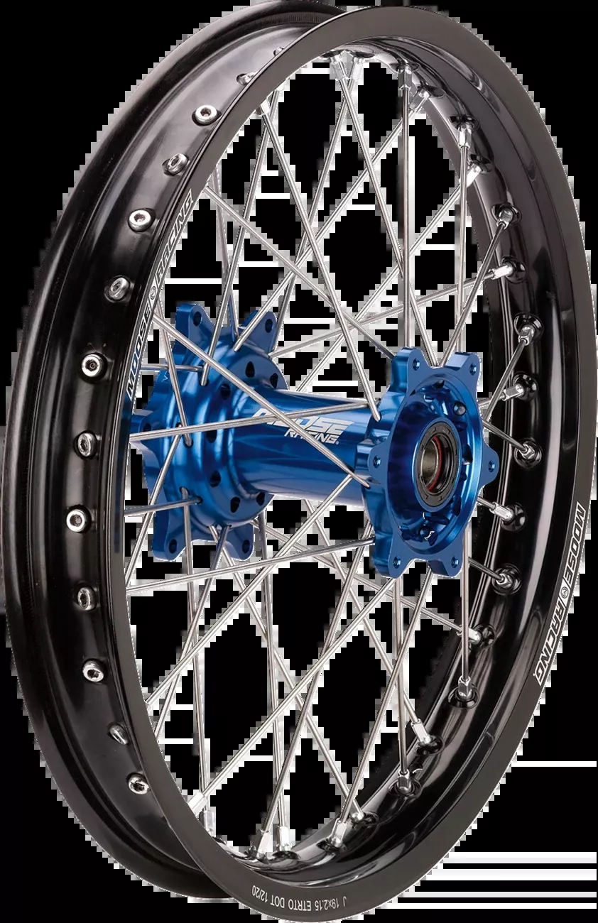 Moose Offroad Wheel Assembly – SX-1 – Complete – Rear – Black Wheel/Blue Hub – 18×2.15 – Sherco-CR-21518BKBU