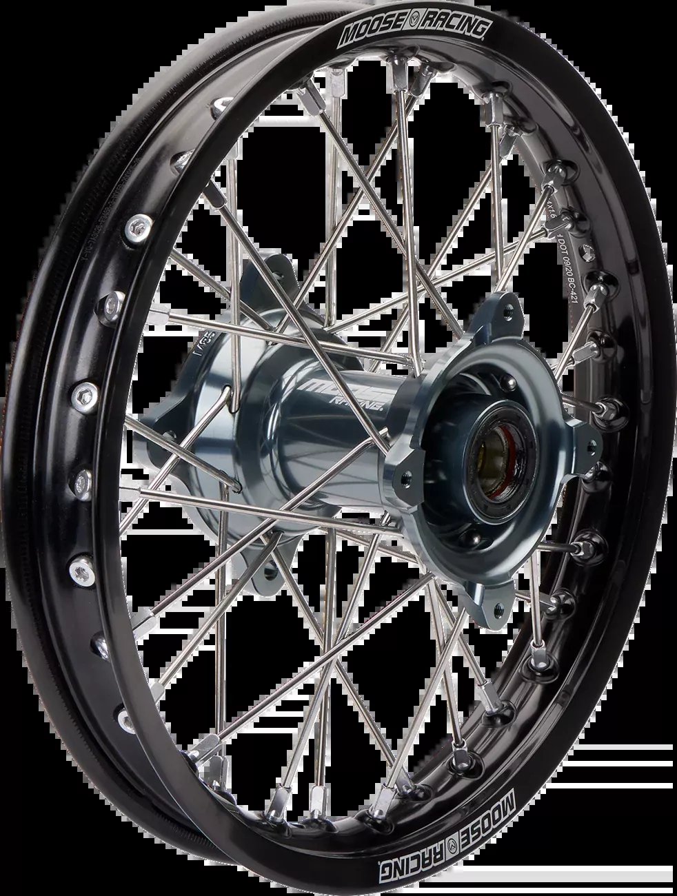 Moose Offroad Wheel Assembly – SX-1 – Complete – Rear – Black Wheel/Gray Hub – 14×1.6 – SX/TC 85-MR-16014-BKGY