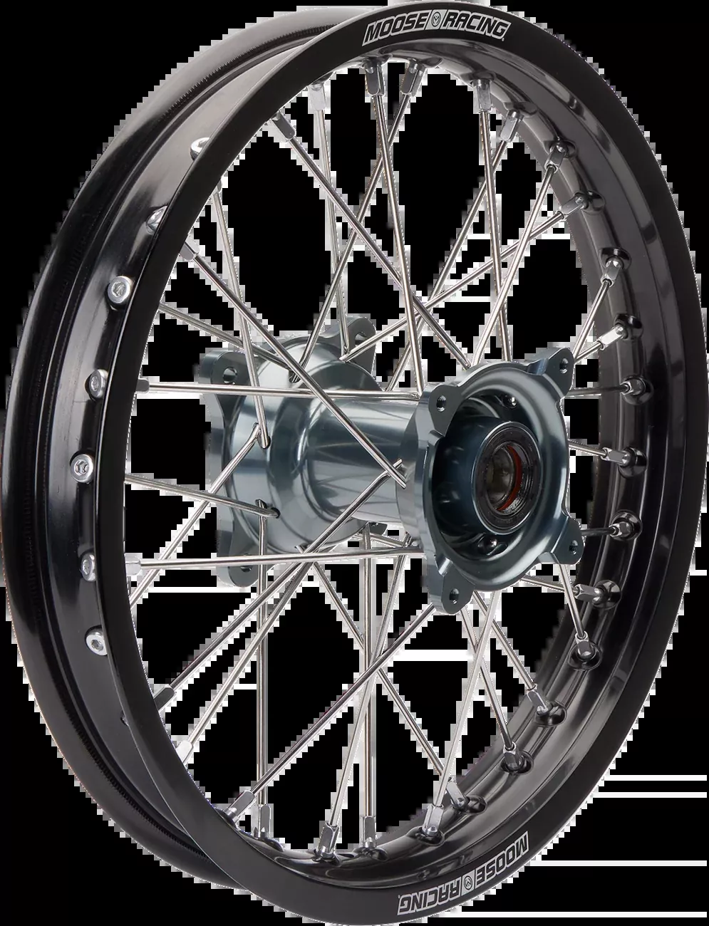 Moose Offroad Wheel Assembly – SX-1 – Complete – Rear – Black Wheel/Gray Hub – 16×1.85 – SX/TC 85-MR-18516-BKGY