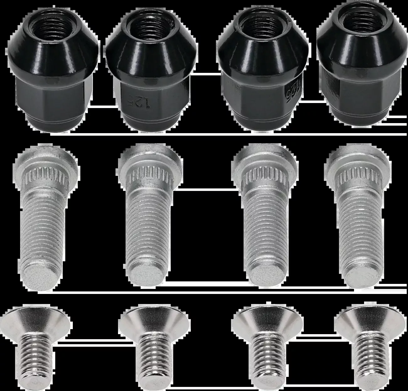 Moose Offroad Wheel Stud/Nut Kit - Front/Rear - Commander/Outlander/Renegade-85-1144