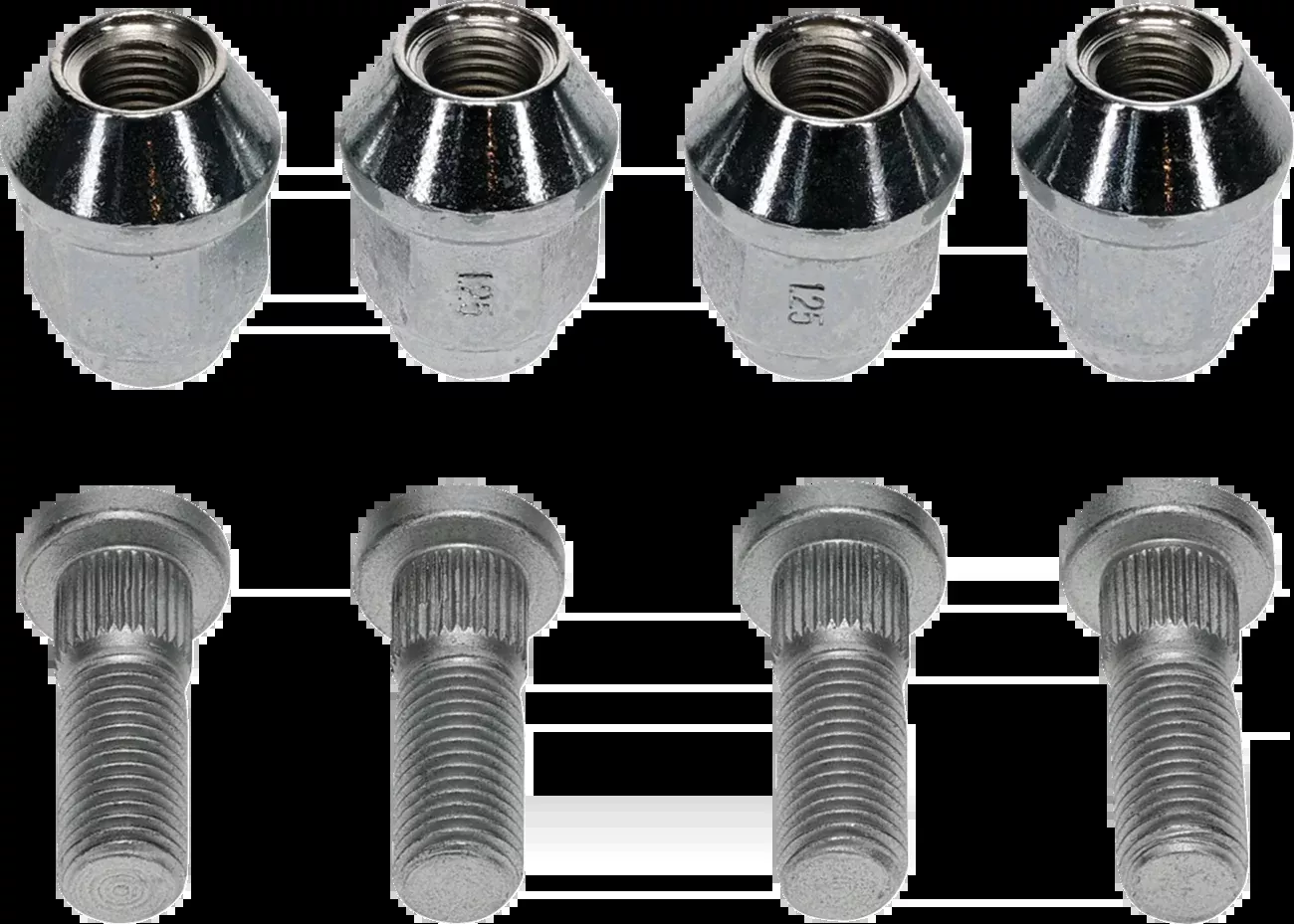 Moose Offroad Wheel Stud/Nut Kit - Front/Rear | Rear Left - KingQuad 400/500/750-85-1146