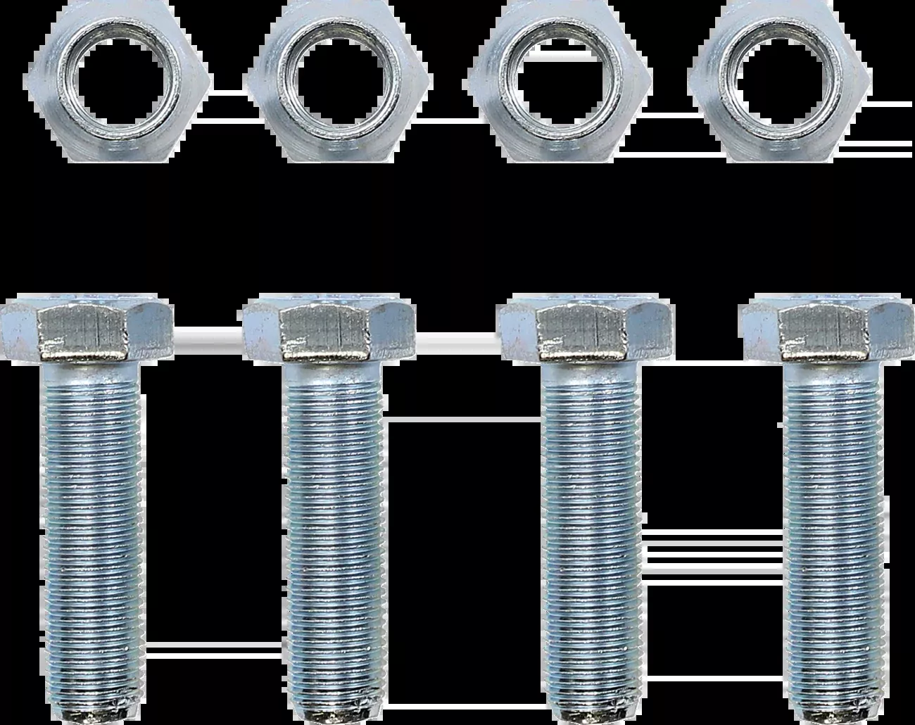 Moose Offroad Wheel Stud/Nut Kit - Rear - Polaris-85-1098
