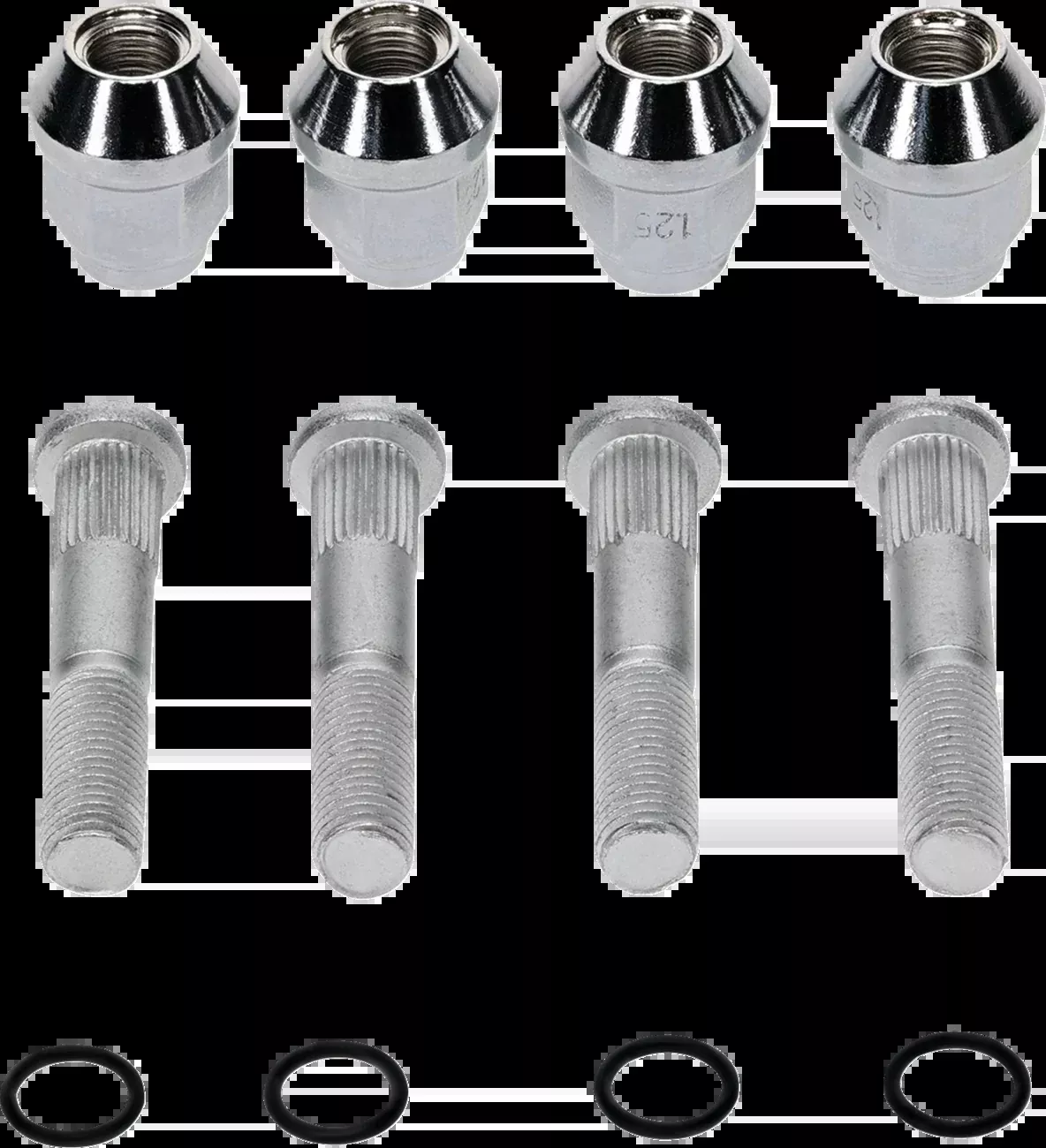 Moose Offroad Wheel Stud/Nut Kit - Rear Right - Suzuki KingQuad 400-85-1145